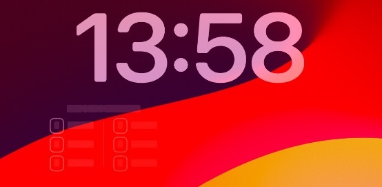 The lock screen widget showing the placeholder configuration