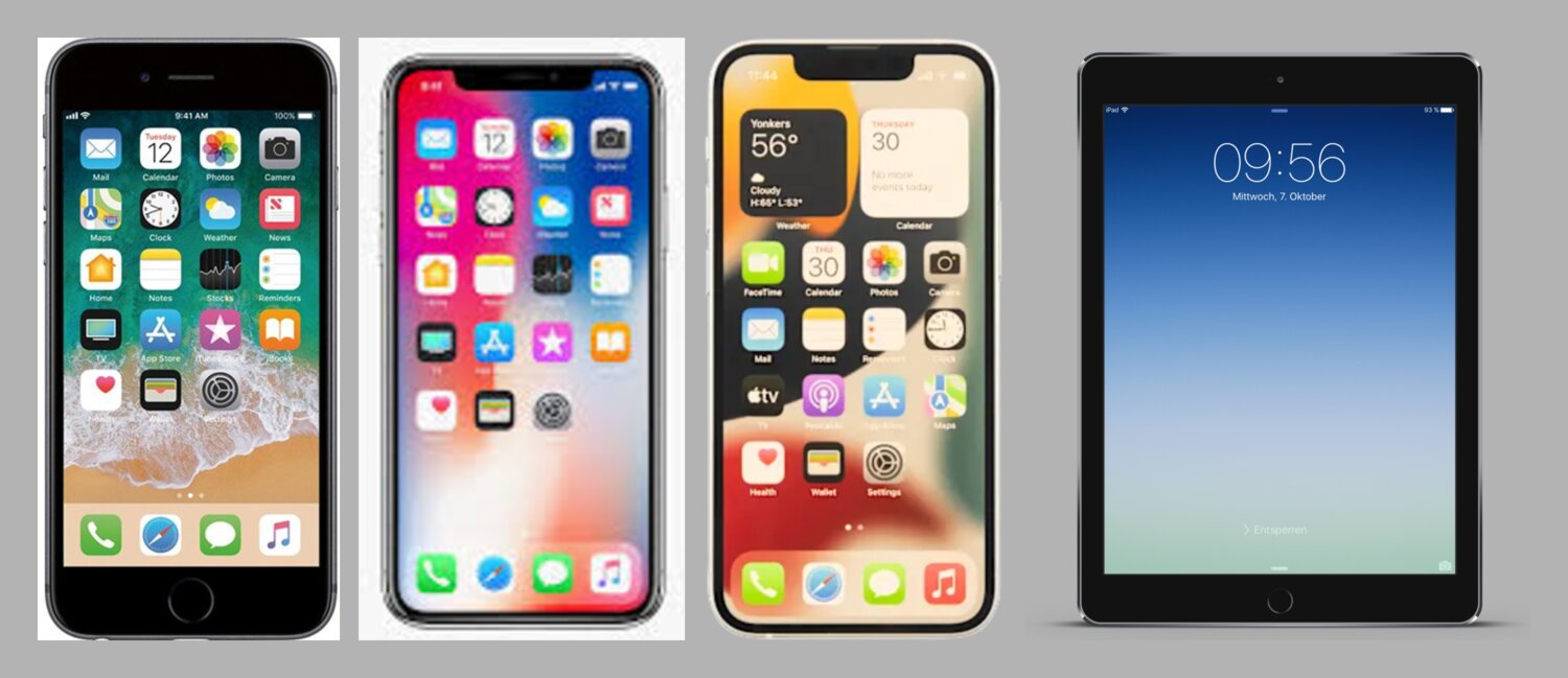 iPhone 6 (375pt), iPhone X (375pt), iPhone 13 (390pt), and iPad Air (768pt) iPhone 6 (375pt), iPhone X (375pt), iPhone 13 (390pt), and iPad Air (768pt)