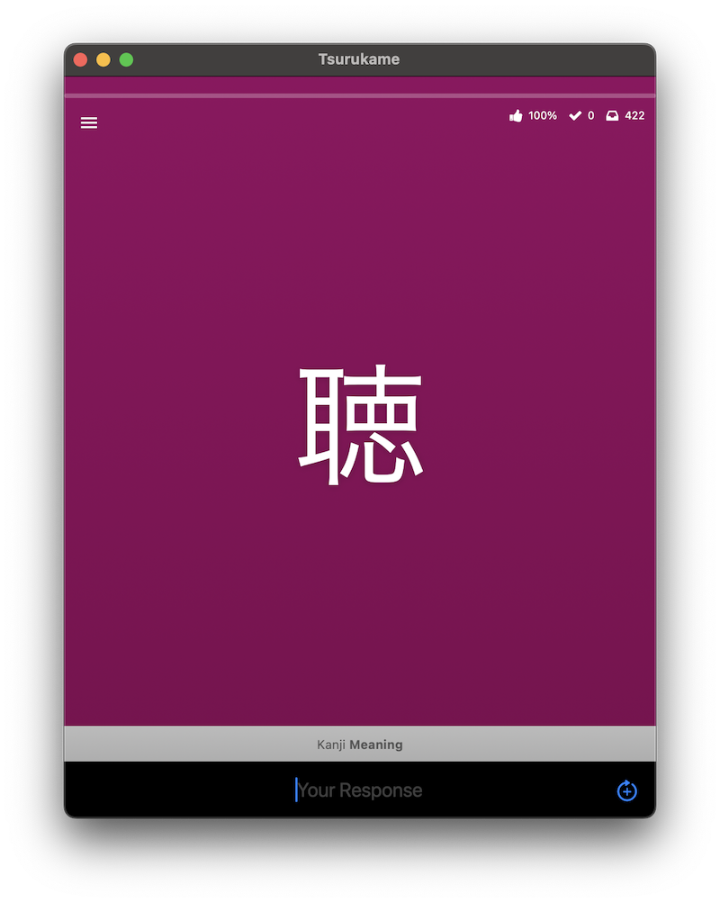 Tsurukame is an native iOS interface to the Wanikani flashcard system for Japanese kanji and vocabulary, developed and maintained by David Sansome.