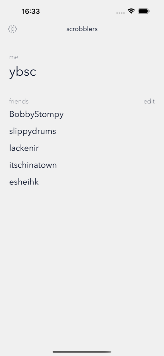 Friends list