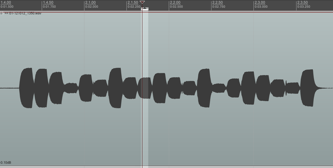 The full waveform of a single chirp
