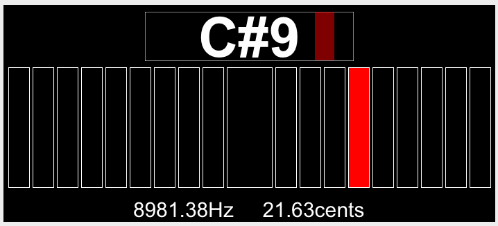 The fourth segment of the chirp was about 8981Hz