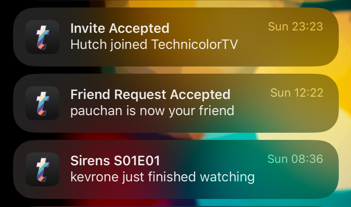 Various push notifications